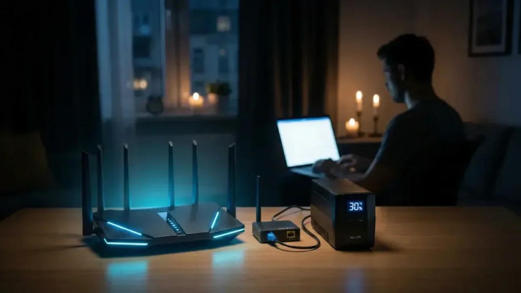 Wi-Fi router The Wi-Fi router and the ONU fibre-optic terminal are connected to a backup power supply to ensure the internet continues to work during a power cut.