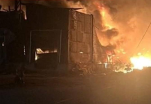 Russia has destroyed the «ATL Autoservice» central hub in Kyiv Fire at the «ATL Autoservice» central depot following a Russian attack
