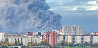 Палає Ozon у Санкт-Петербурзі