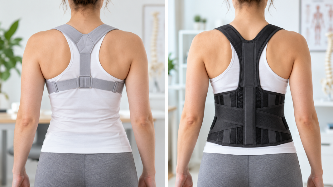 A comparison of a posture corrector and an orthopaedic back brace