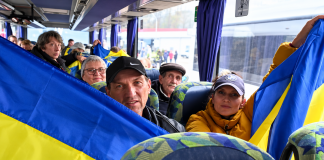 Residents of the occupied town of Oleshky have returned to Ukraine following a prolonged evacuation Evacuated residents of the occupied town of Oleshky