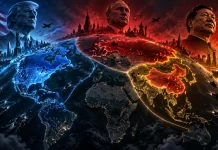 США, Росія та Китай поділять світ? Guardian оцінила ризики можливого саміту Дональд Трамп, Володимир Путін і Сі Цзіньпін на тлі карти світу